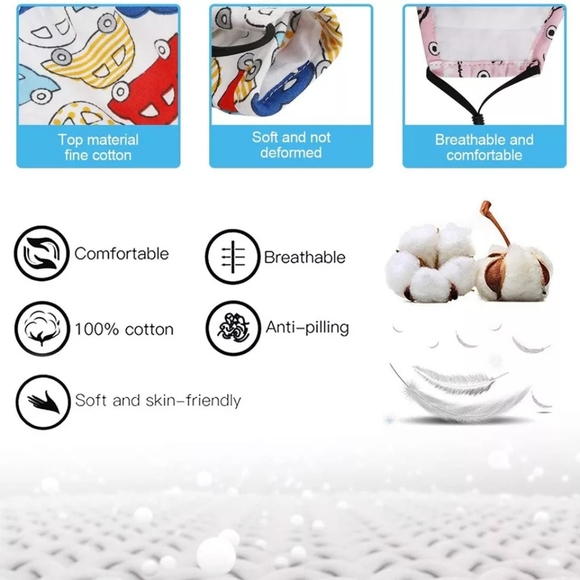 Kids Cotton Facemaske With Breath Valves - Picture 4 of 6